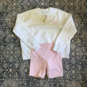 Wilo the Label Crew Neck Sweatshirt & Shorts Set (Medium) NEW!